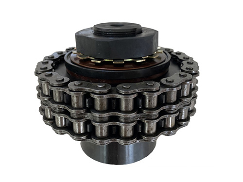 Roller chain safety coupling